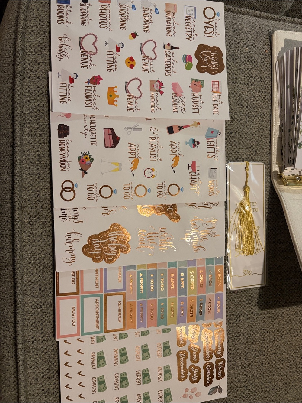 Future Mrs. Planner Notebook with Gold Script - Picture 5 of 5